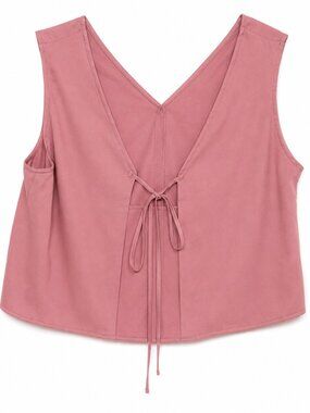 Bench Pink V Neck Tie-Back Top - Size Medium